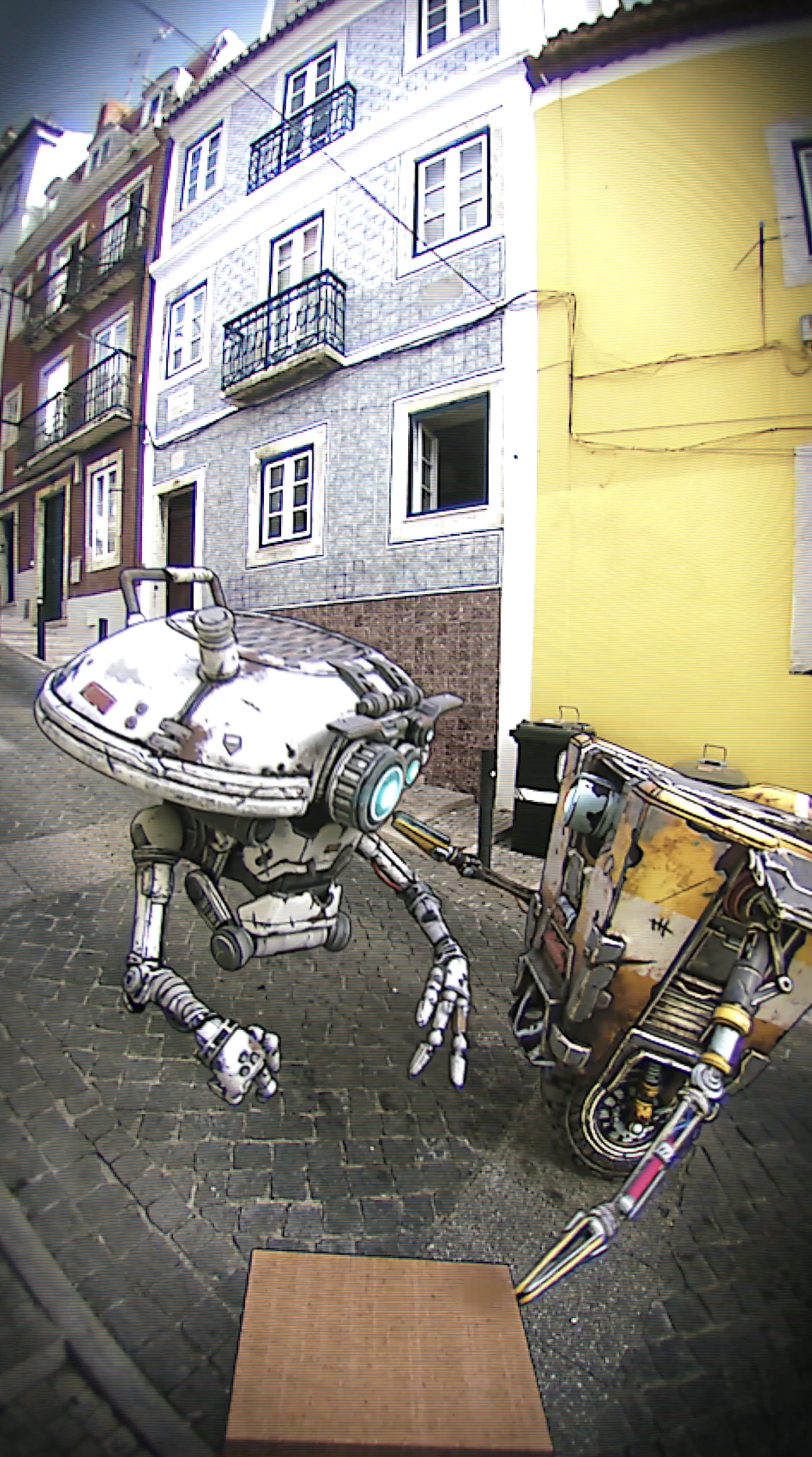 2K Borderlands Claptrap CGI in real-world environment